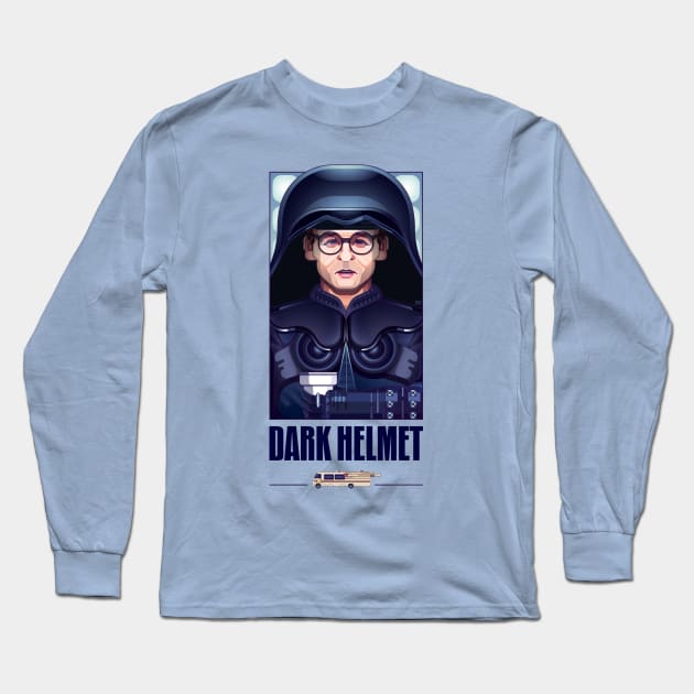 Dark Helmet Long Sleeve T-Shirt by Muito